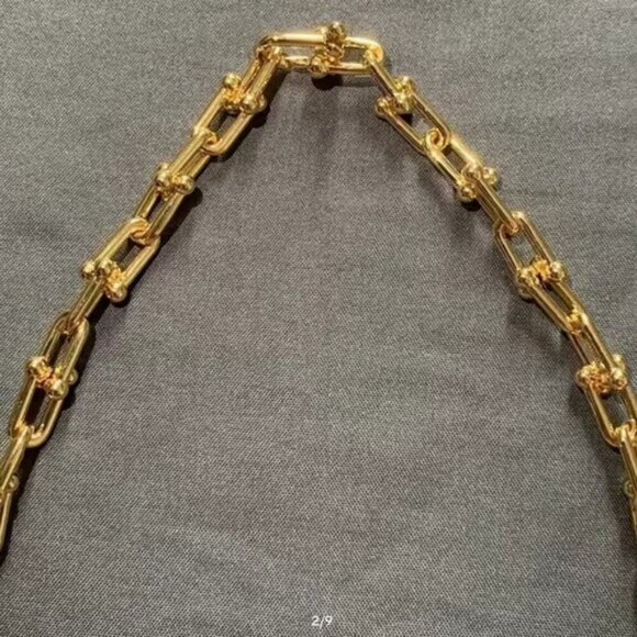 Auth Louis Vuitton Lock & Key w/unbranded 925 Pure Silver Gold plated Necklace - Picture 12 of 16